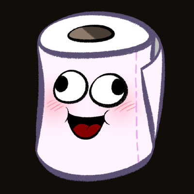 The toilet paper is enthusiast! <3  