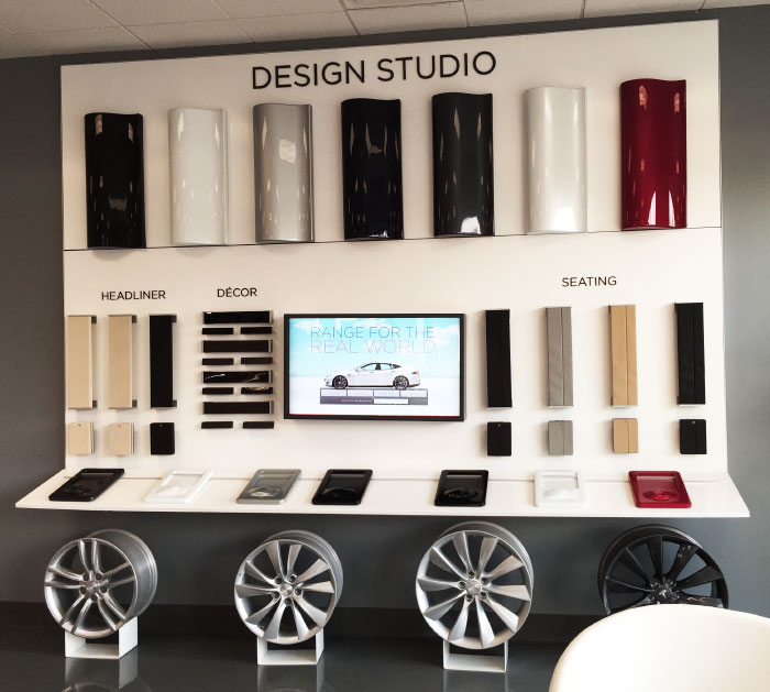 Too bad, no fun colors for Tesla cars.