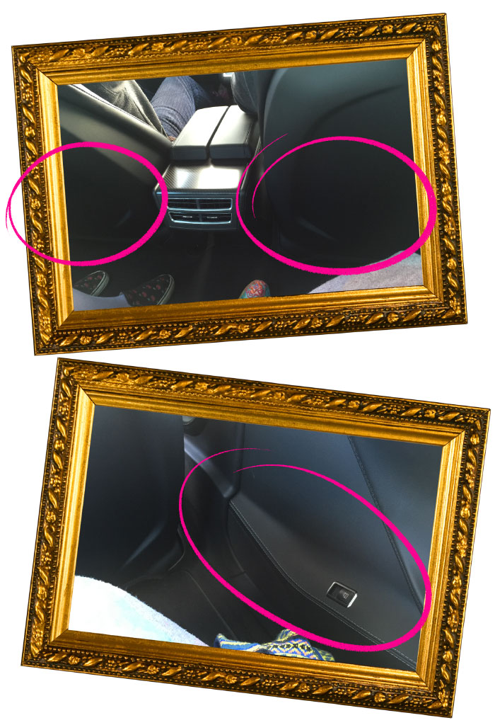 No storage for rear passengers