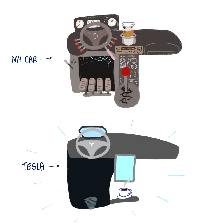 If cars were smartphones, mine would be Android, Tesla would be iPhone