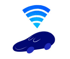 The Tesla is always connected.