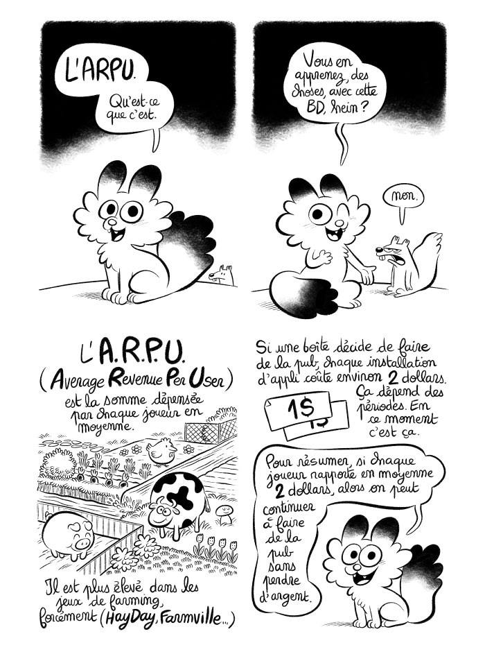 Définition de l'ARPU, plus élevé dans les jeux de farming généralement. 