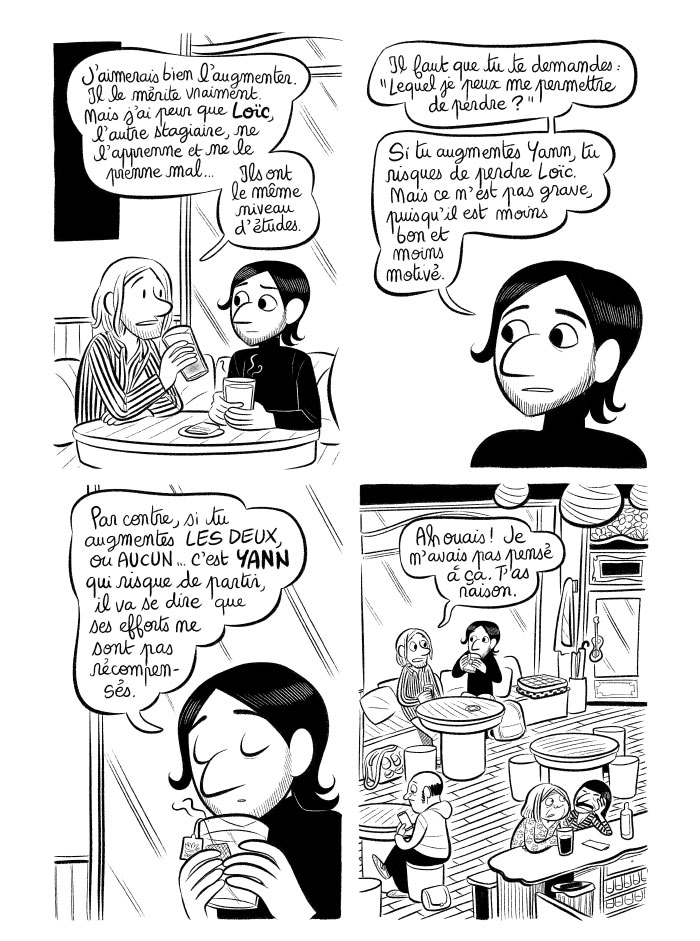 Il vaut mieux augmenter le meilleur employé. L'entreprise risque de perdre le moins bon. Mais le meilleur risque de partir s'il voit que ses efforts ne sont pas récompensés. 