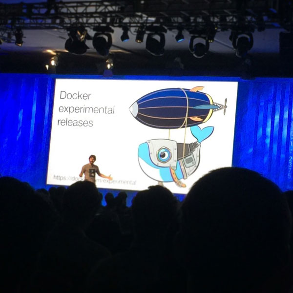 Solomon Hykes, DockerCon (Docker), Marriott hotel of San Francisco, 2015. 