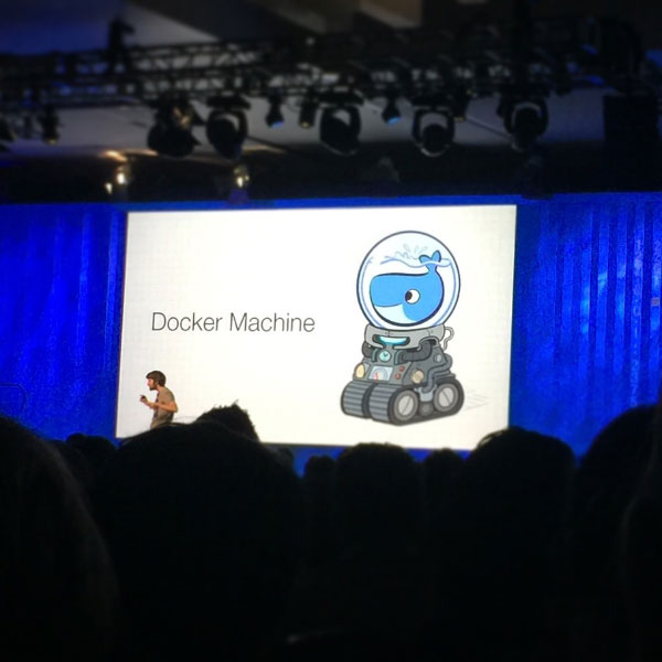 Solomon Hykes, DockerCon (Docker), Marriott hotel of San Francisco, 2015. 