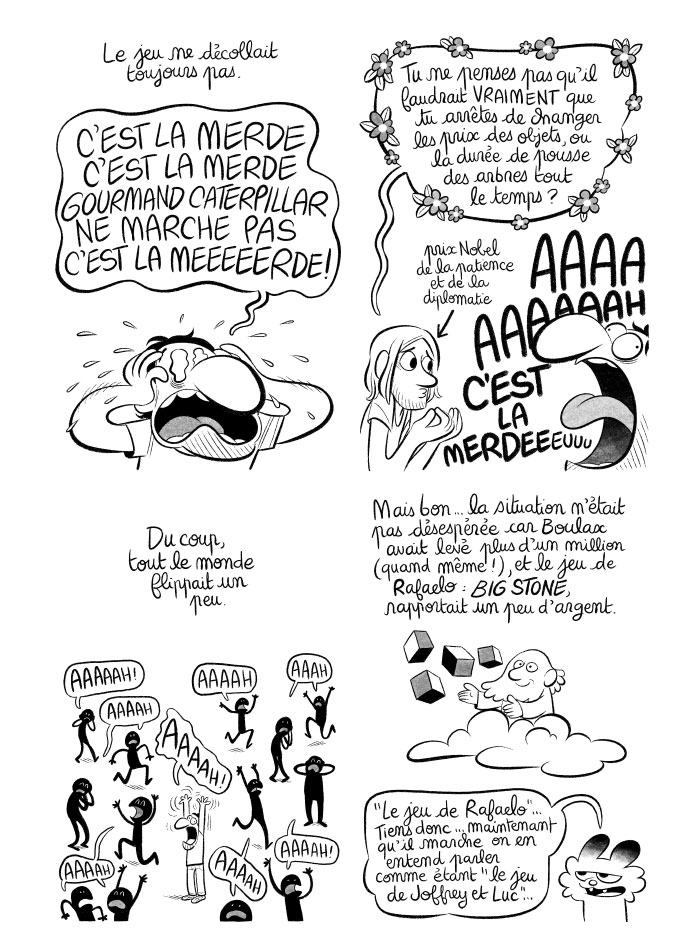Le CEO panique et bouge donc les bras afin de brasser du vent et de faire peur à ses employés. 