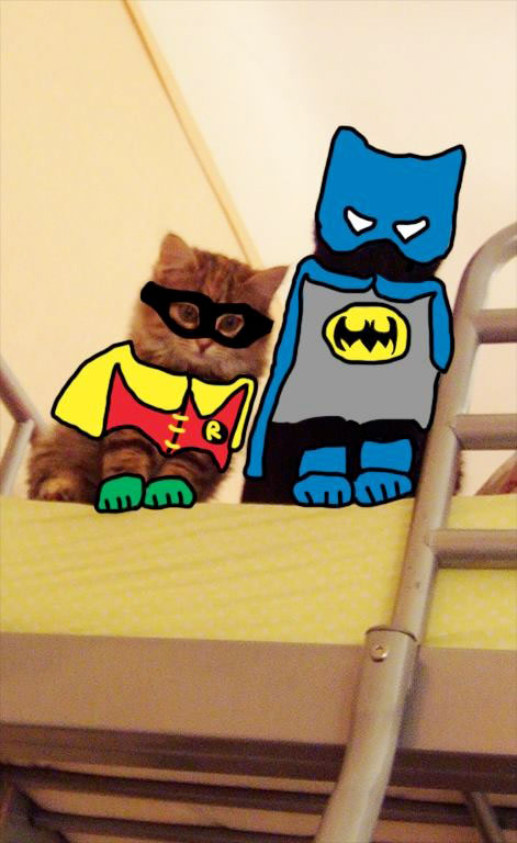 Brume et Pelote en Batman et Robin!