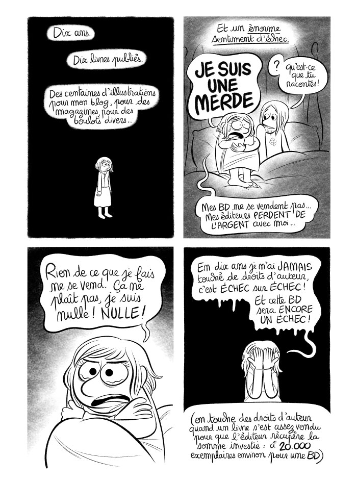 Grosse crise de déprime au sujet de mon inexistante carrière dans le monde de la BD. 