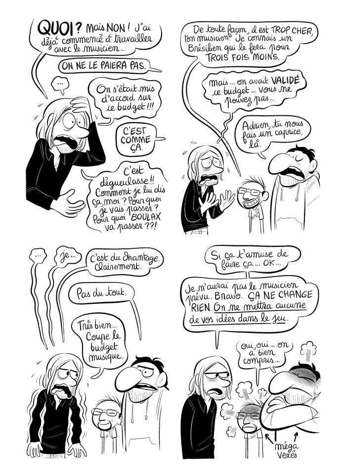 Adrien ne cède pas au chantage. Luc et Joffrey nient que c'en était un. Ils sont vexés.