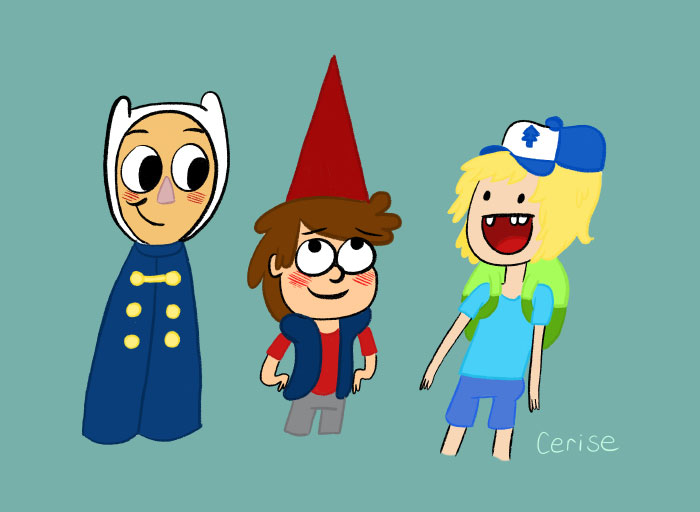 Adventure time Gravity falls Over the Garden wall fanart kid drawing illustration