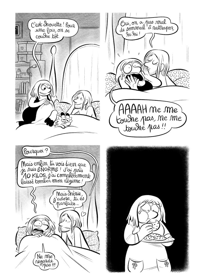 Le boulot et le stress au travail me poussent à grignoter et prendre du poids sans pouvoir m'en empêcher.