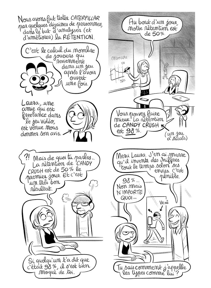 Luc nous ressort ses chiffres inventés du chapeau et se fait humilier par une développeuse freelance qui montre qu'il ment.  