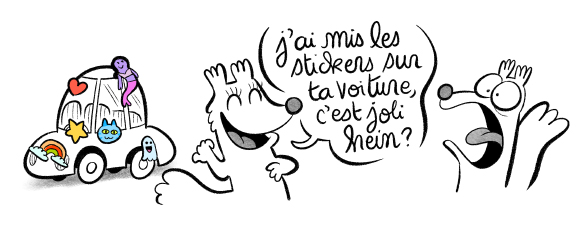 Des stickers pour décorer la voiture !