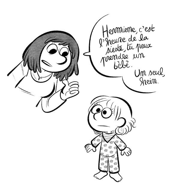 Va prendre un bébé pour la sieste.