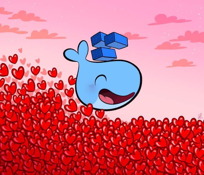 Un dessin Docker pour la Saint Valentin ! 