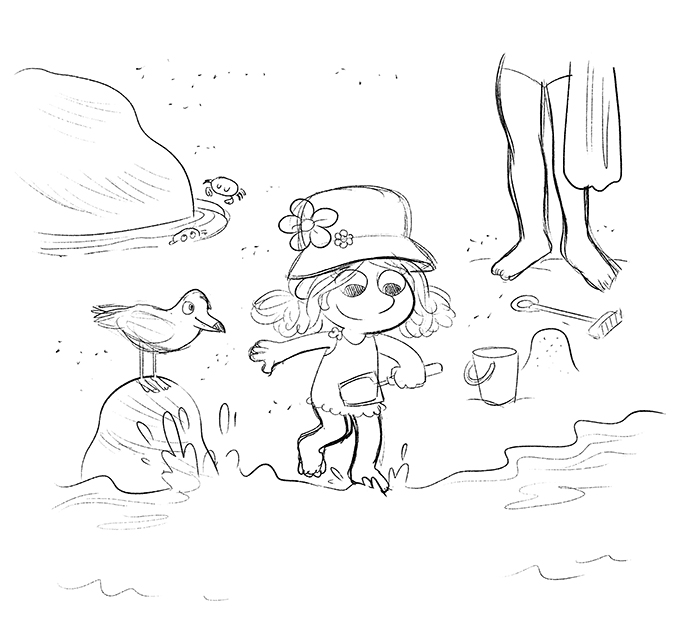 illustration de Laurel Duermael pour le Popi de juillet 2018 (supplément détachable "Parents")