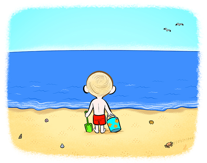 illustration de Laurel Duermael pour le Popi de juillet 2018 (supplément détachable "Parents")