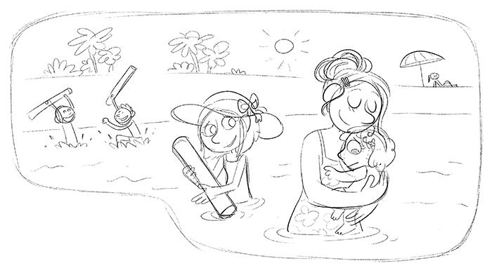 illustration de Laurel Duermael pour le Popi de juillet 2018 (supplément détachable "Parents")